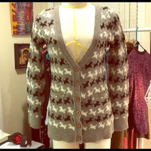 Anthropologie Scottie Dog Cardigan 
